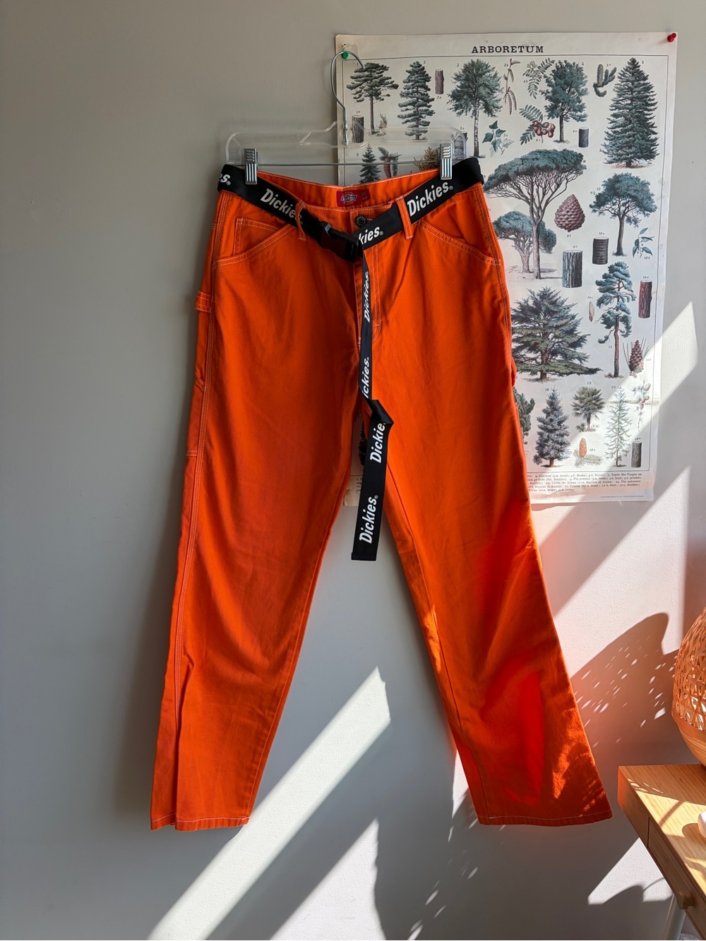 Rare Dickies Juniors Carpenter Pant 9/29 Orange With Belt